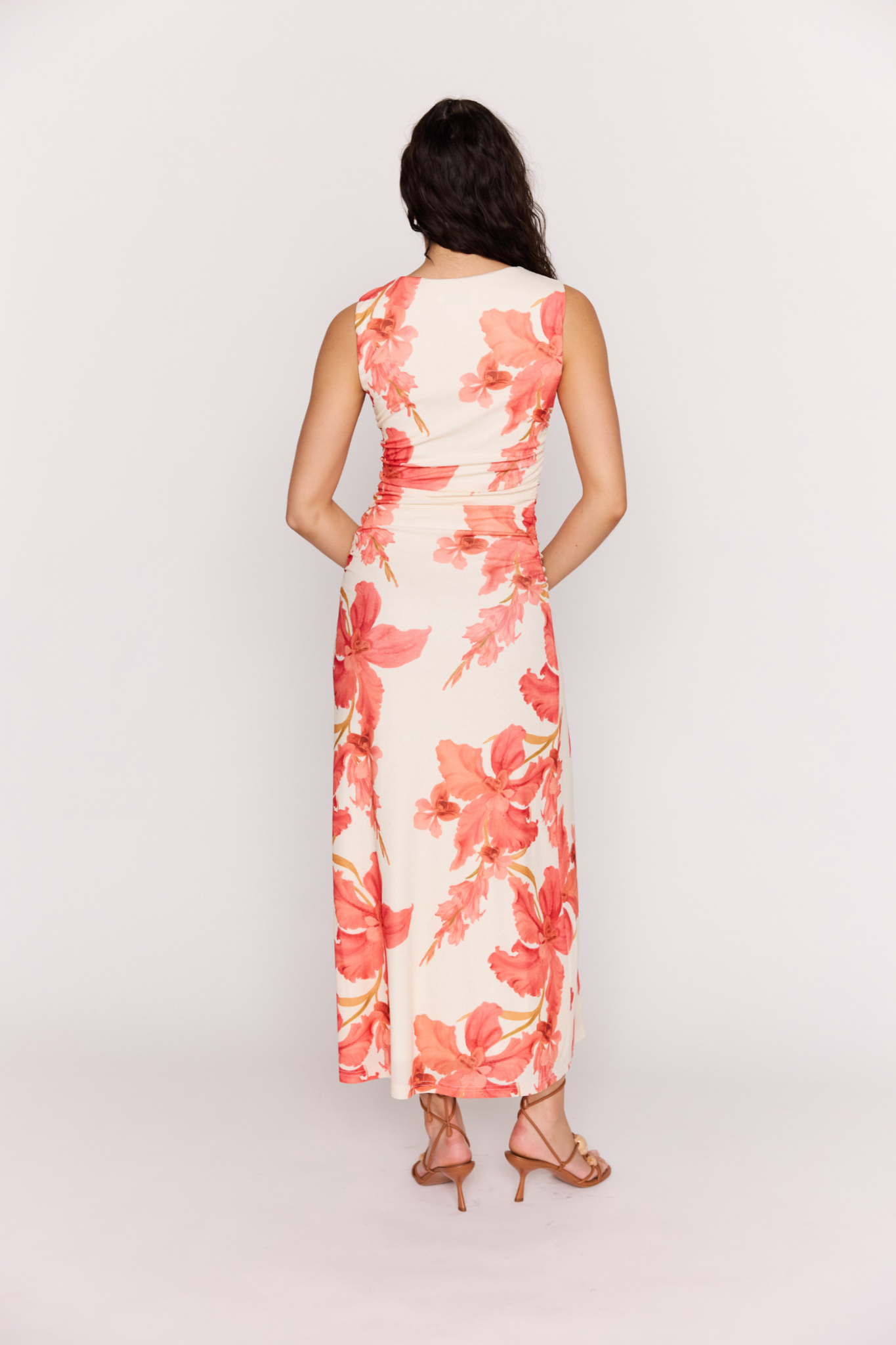 Arabella Floral Mesh Midi Dress