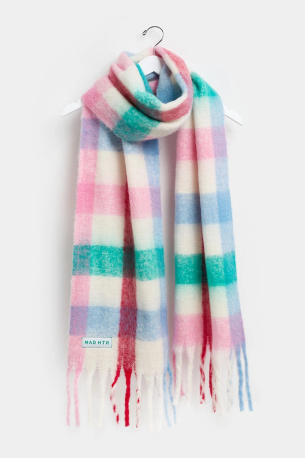 Multi Checked Blanket Scarf