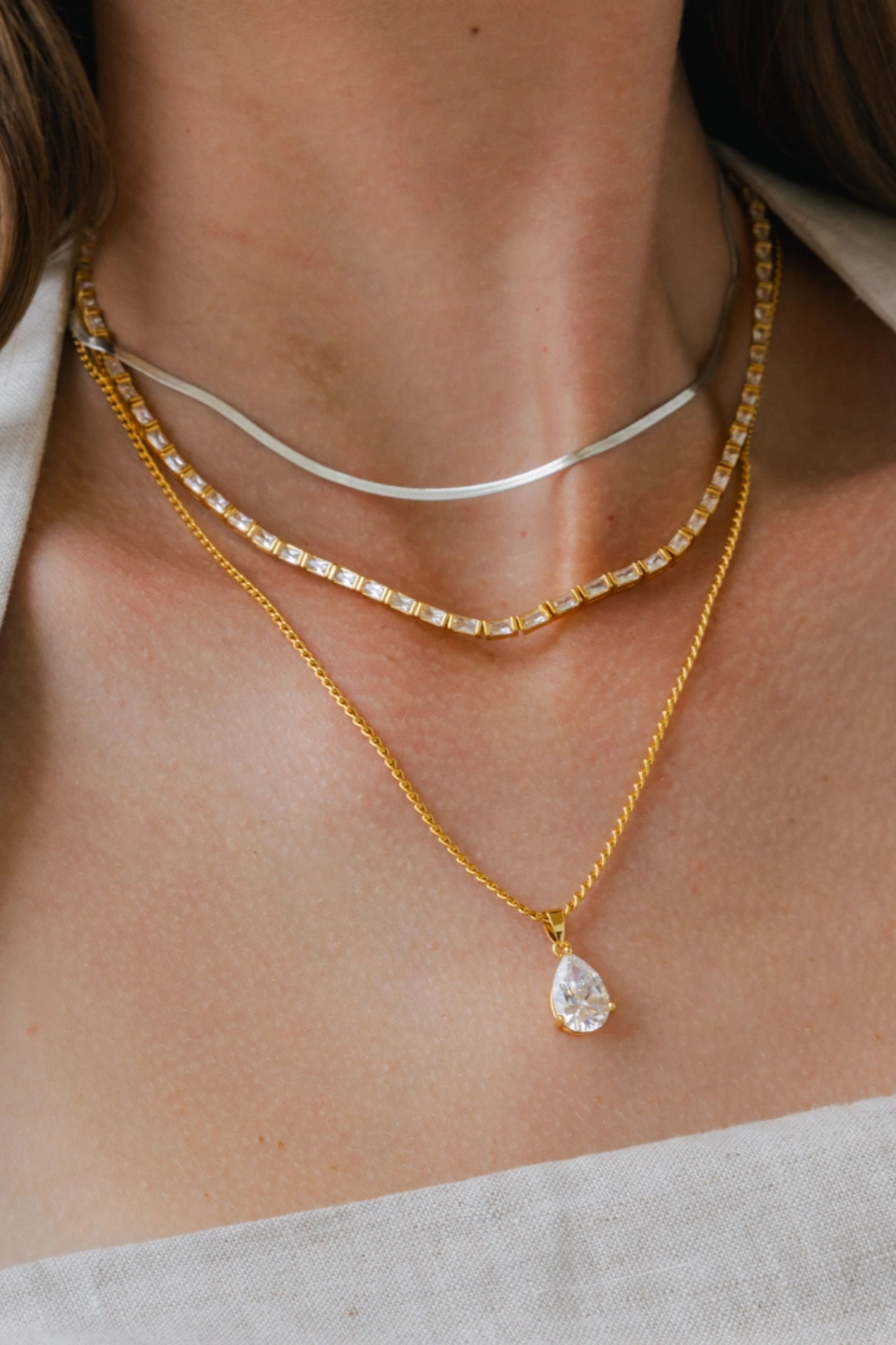 Pear Pendant Necklace