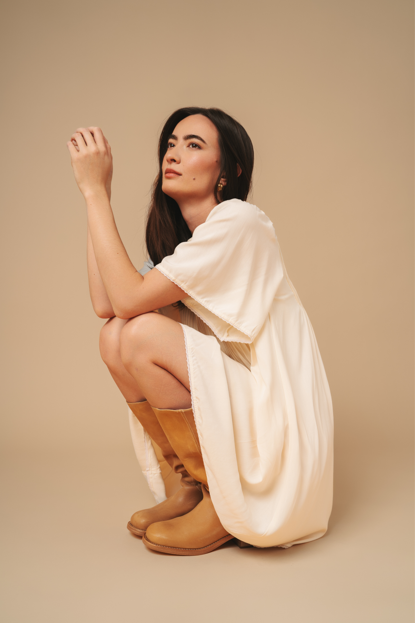 Heidi Cream Mini Dress