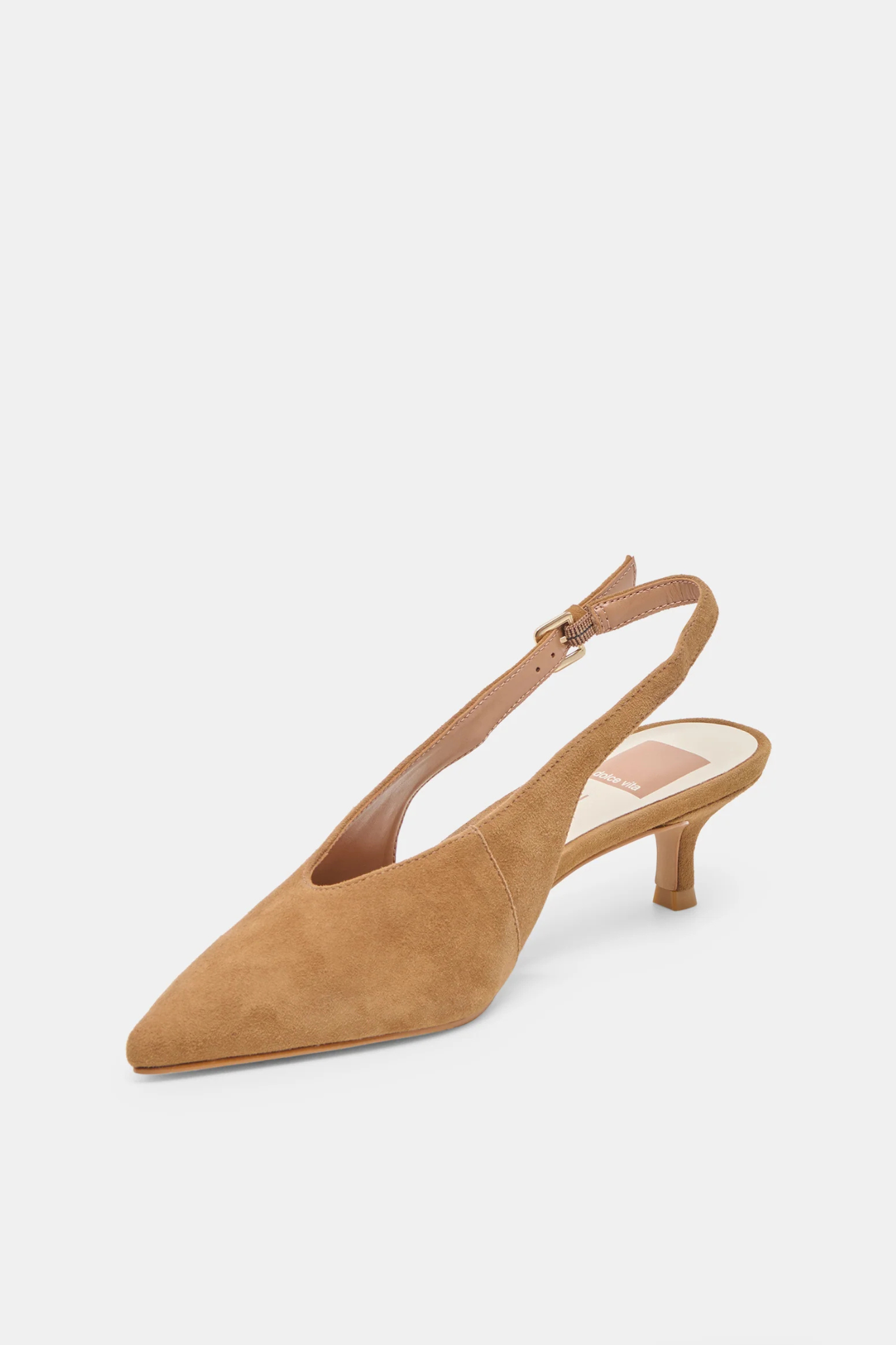 Alenna Lt Brown Suede Heels