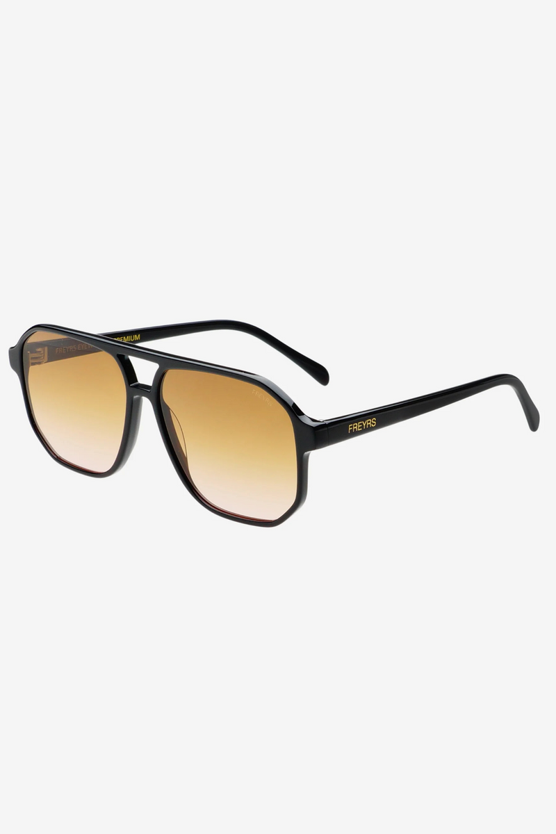 Billie Black/Brown Acetate Aviator Sunglasses