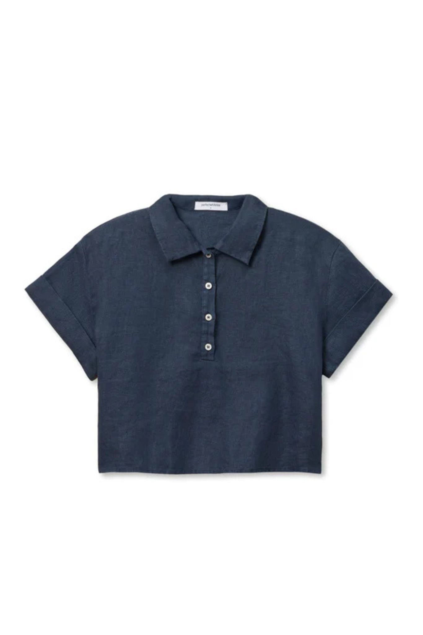Tabitha Navy Linen Top