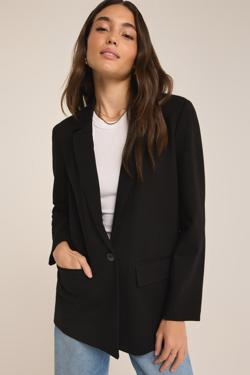 Do It All Black Relaxed Blazer