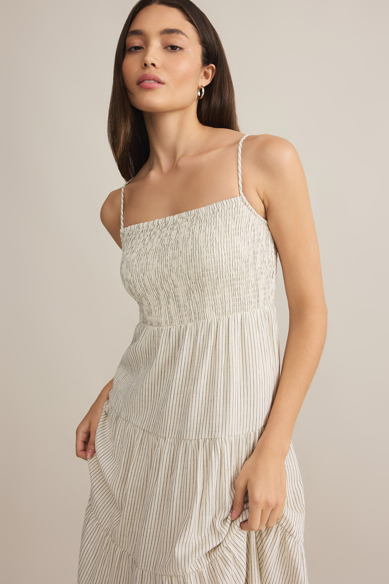 Balos Natural Striped Maxi Dress