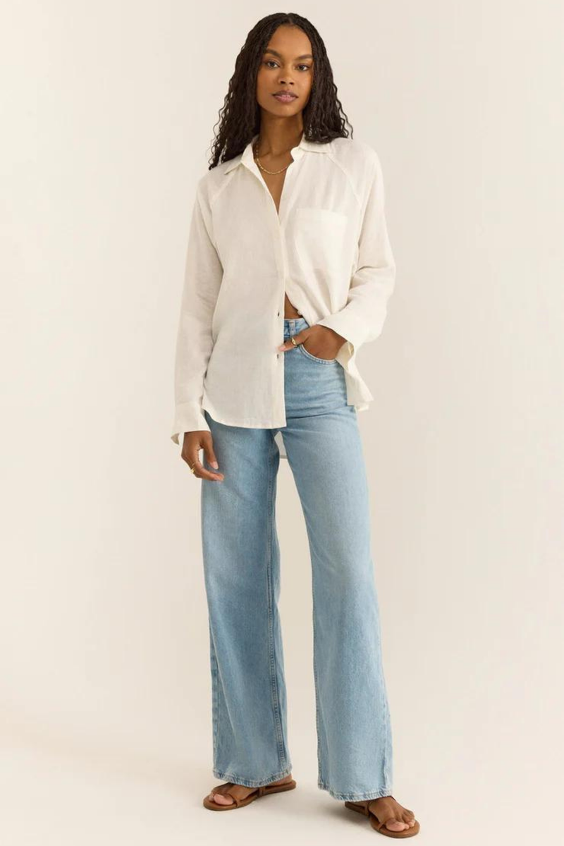 Perfect White Linen Top