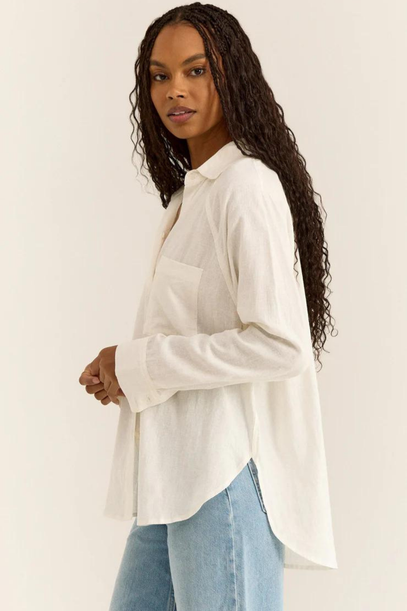 Perfect White Linen Top