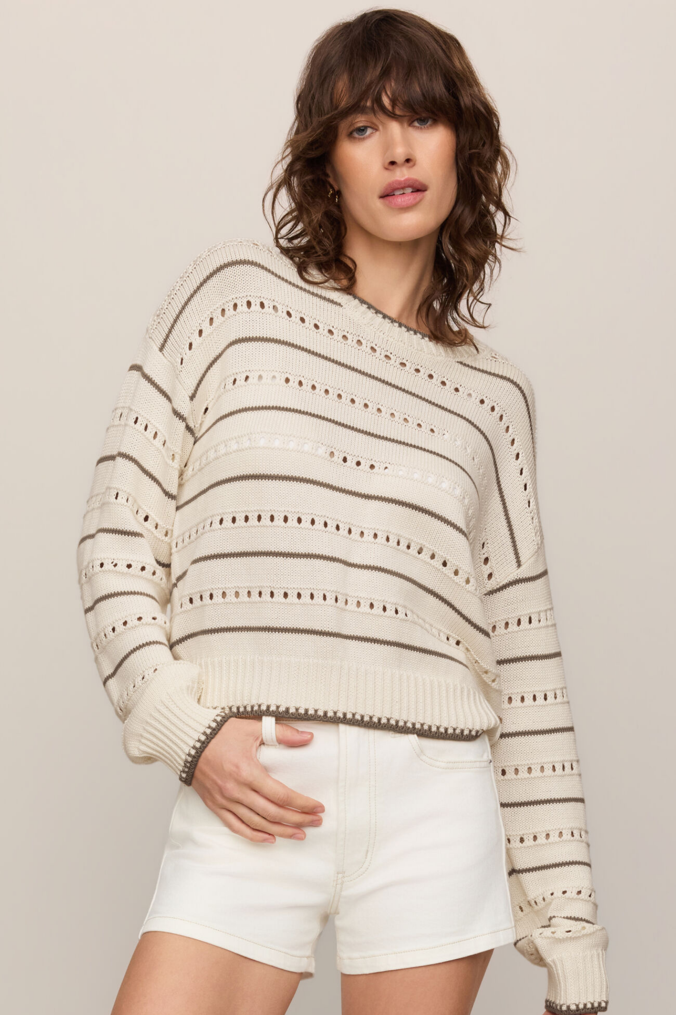 Darby Sandstone Stripe Sweater