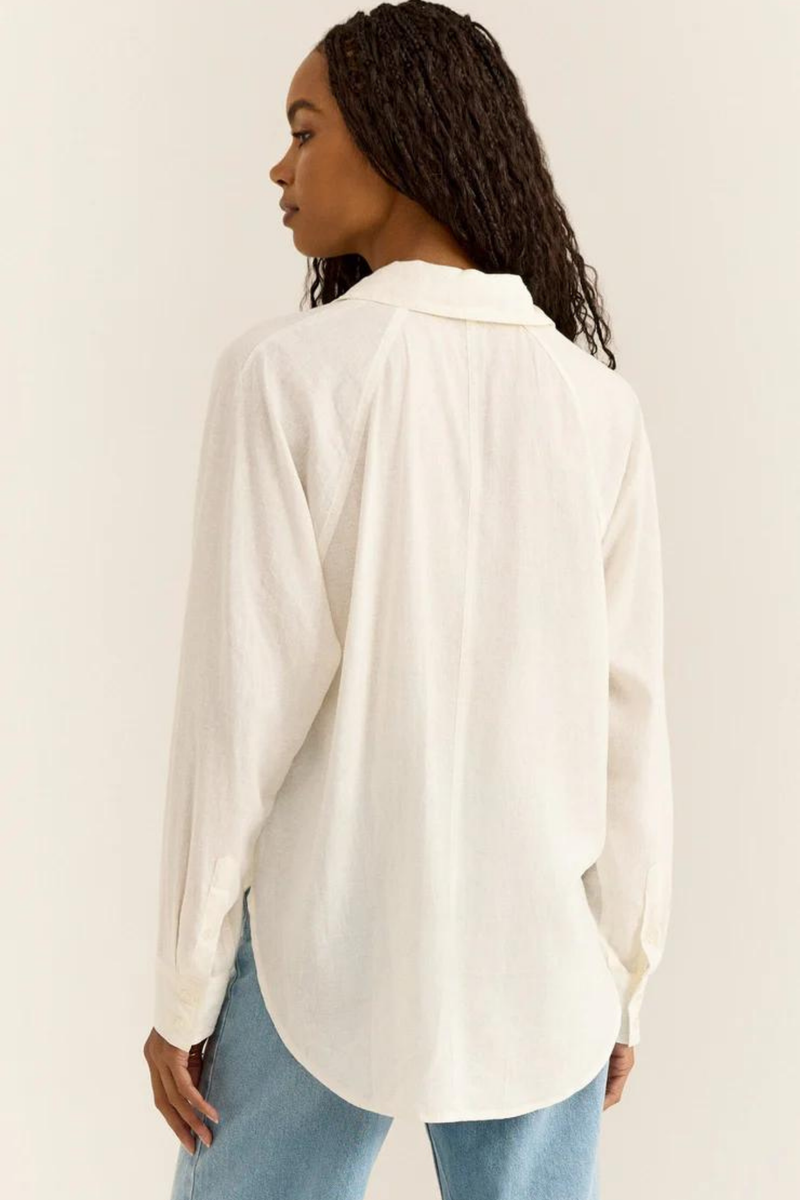 Perfect White Linen Top