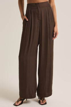 Lisse Dark Chocolate Wide Leg Pant