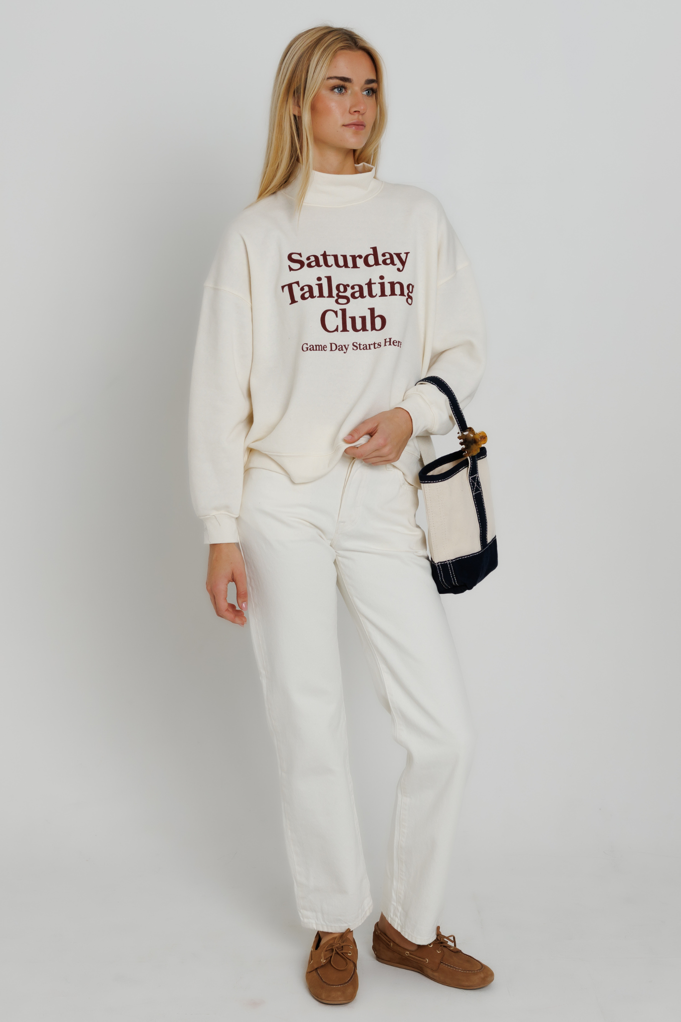 Saturday Tailgating Club Mockneck Pullover