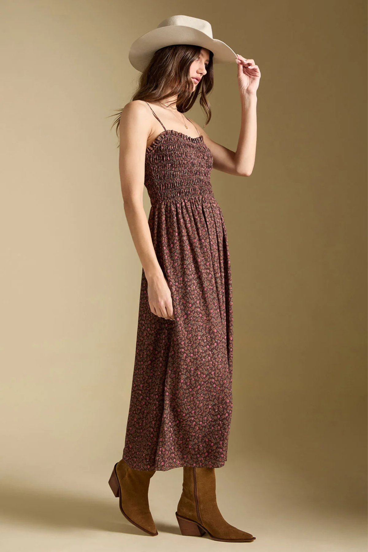 Laken Mocha Midi Dress