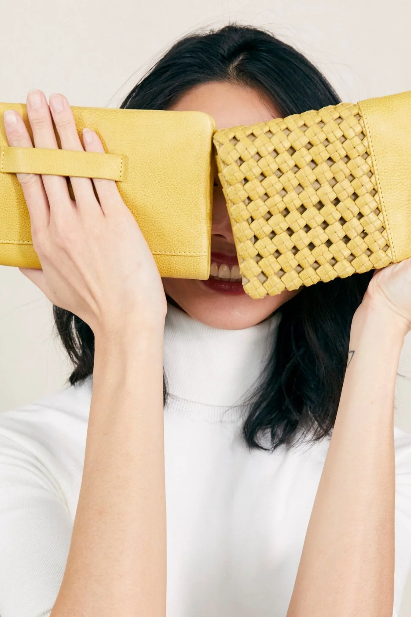 Whitney Lemon Leather Wallet