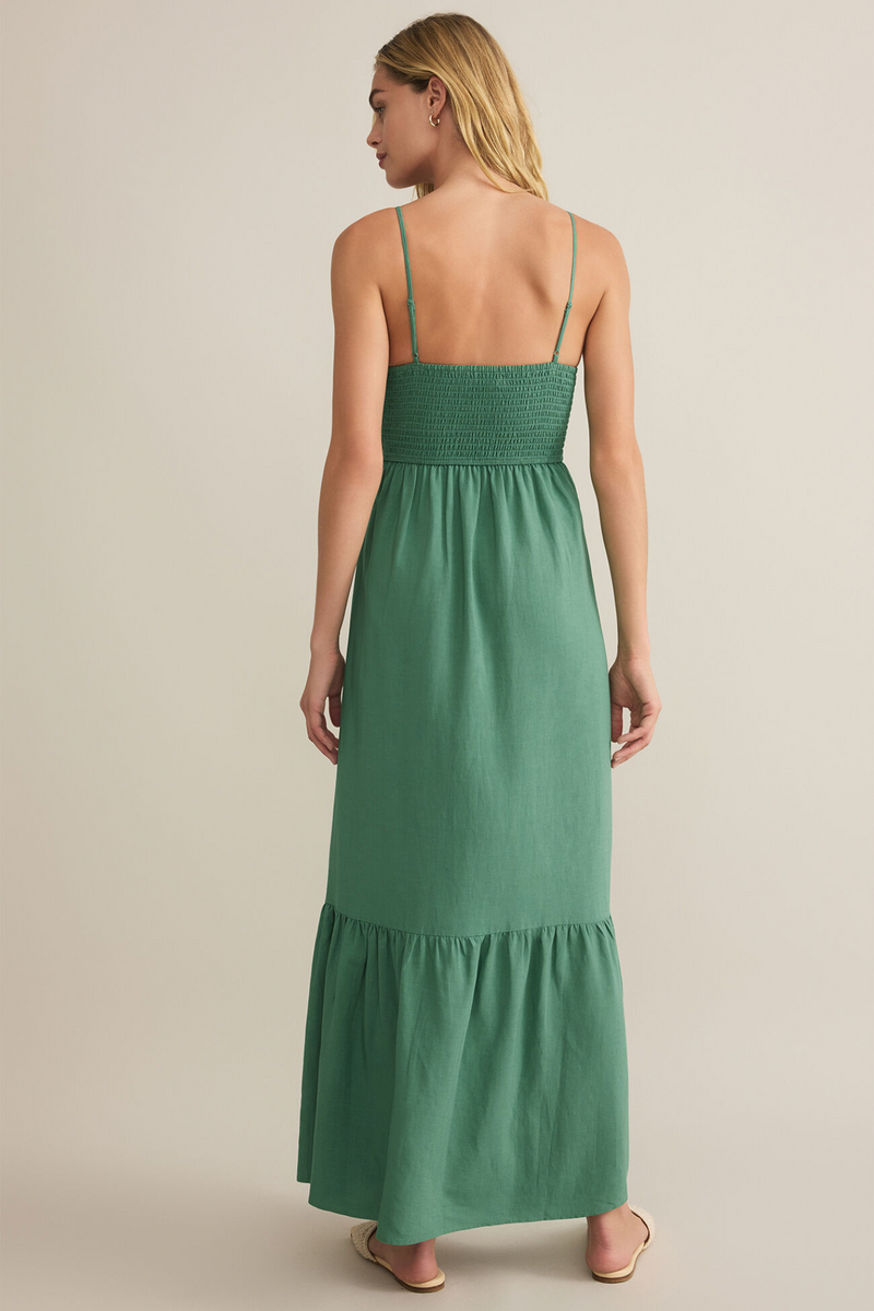 Winslet Botanical Green Maxi Dress