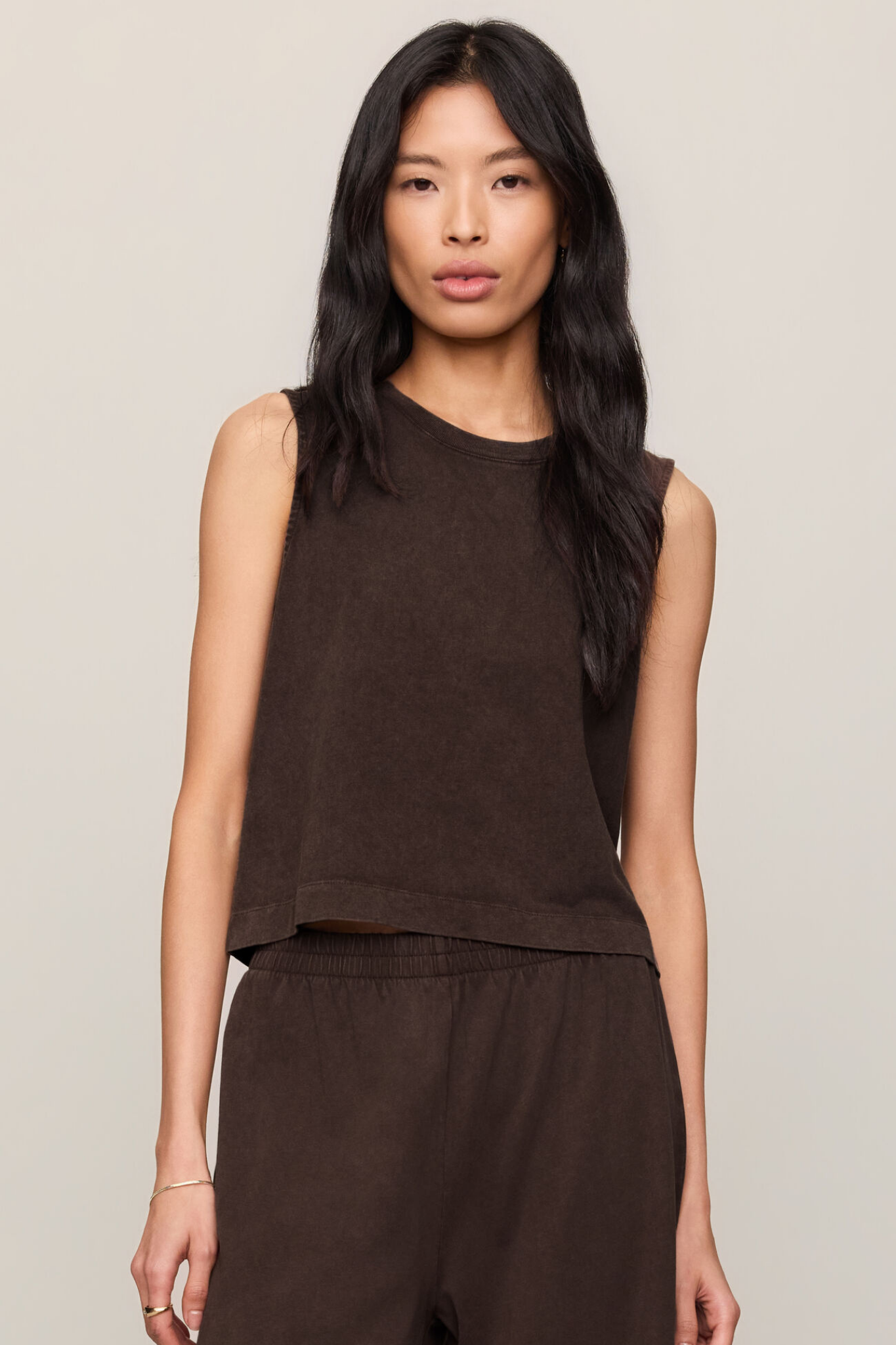 Sloane Dark Chocolate Jersey Tank