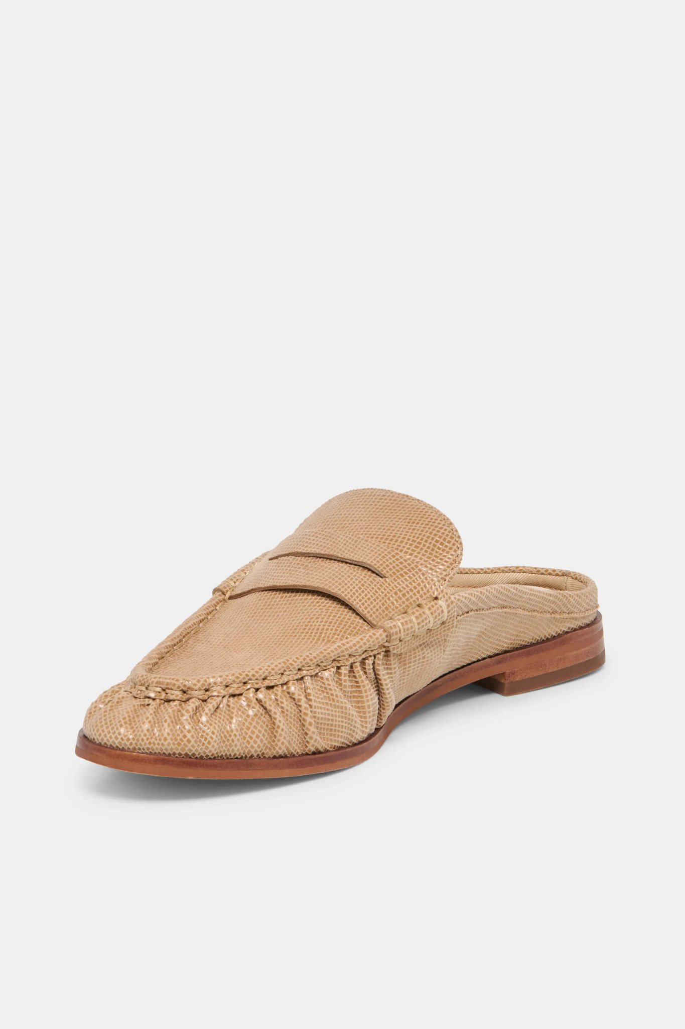 Betzy Latte Embossed Suede Loafer