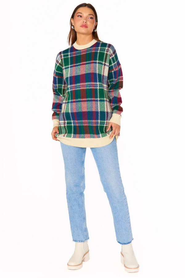 Ember Holiday Plaid Tunic Sweater