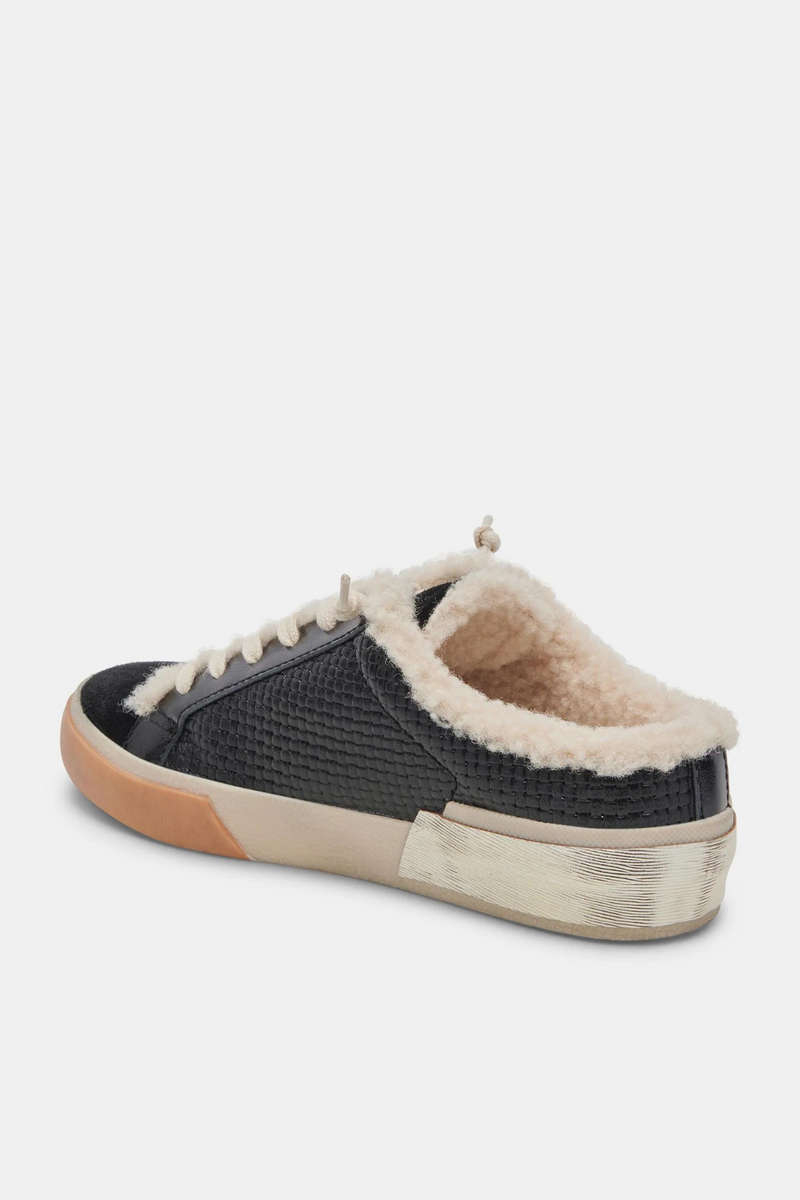 Zantel Black Woven Slip On Sneaker