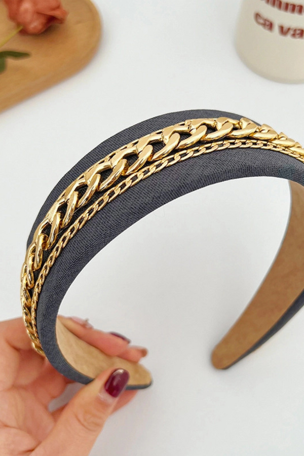 Grey Chain Link Headband