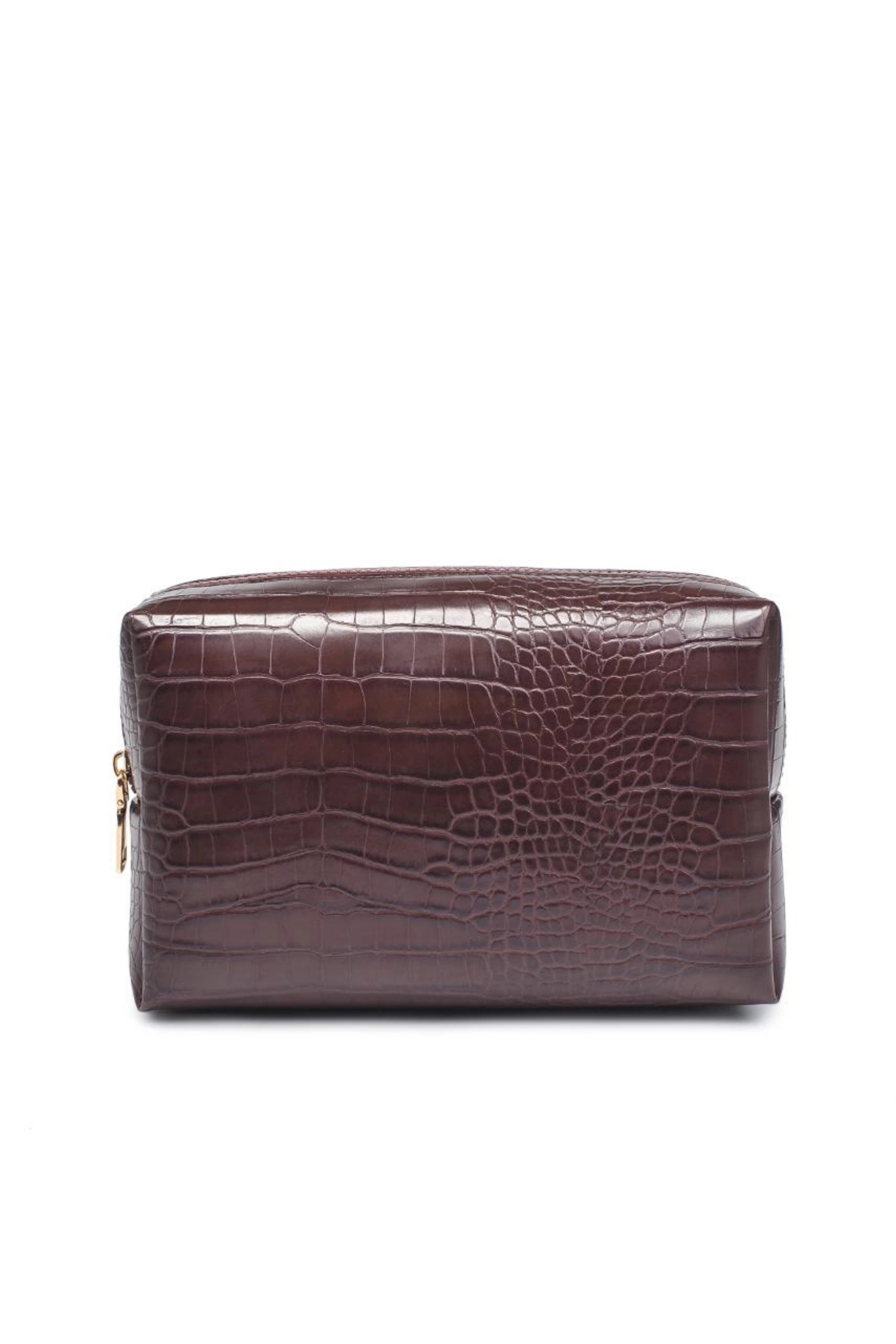 Chocolate Croc Cosmetic Bag