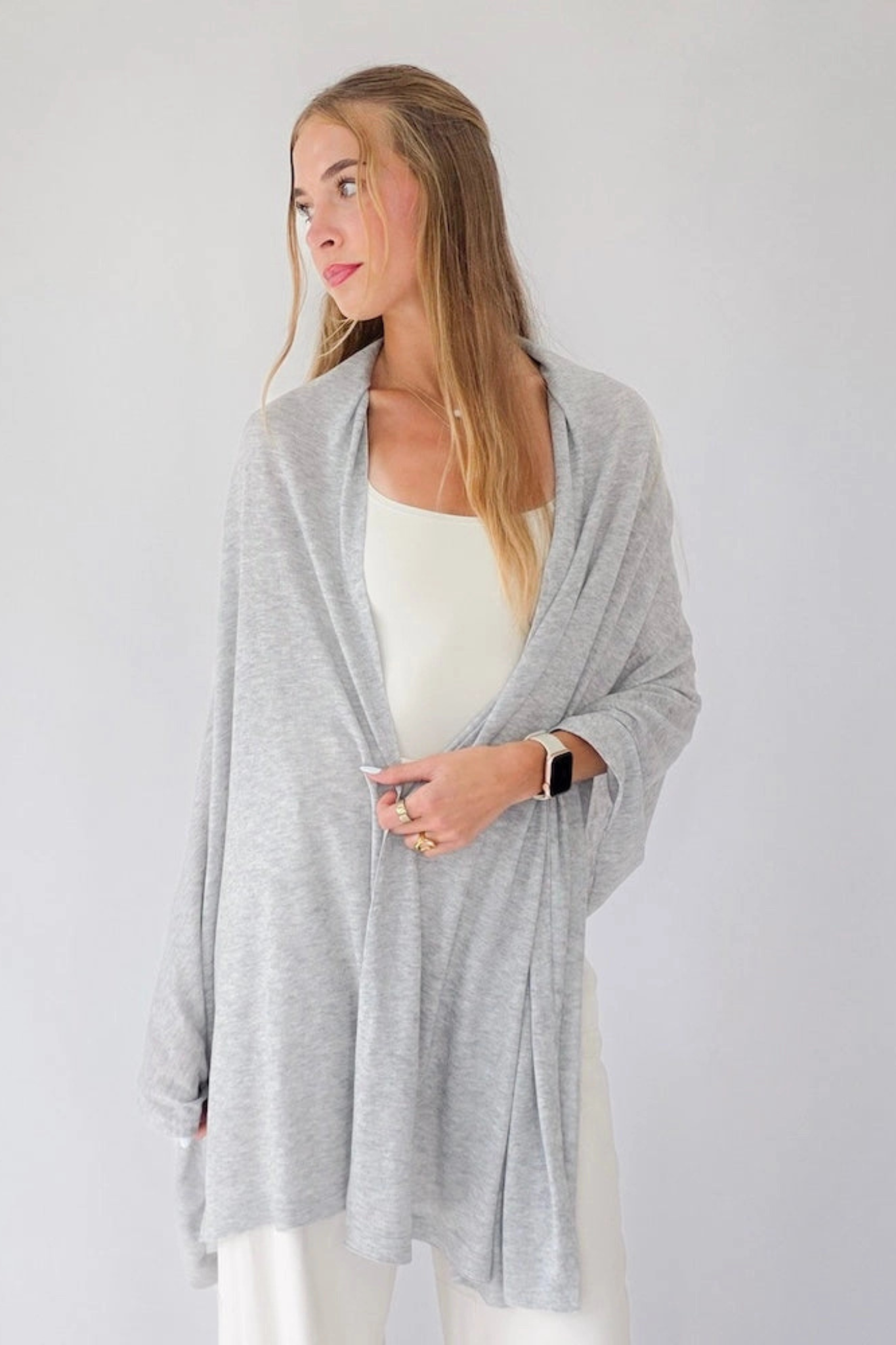 Catalina Light Grey Travel Scarf