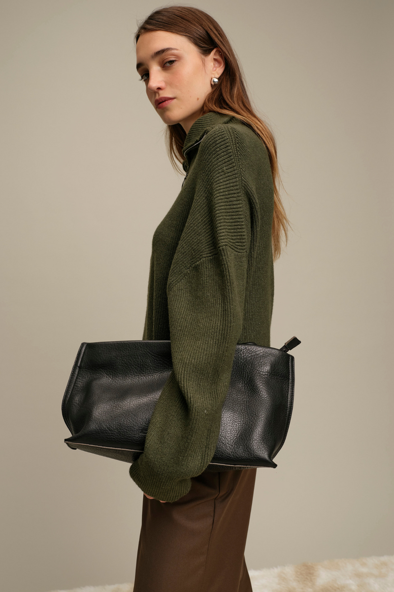 Spencer Army Half Zip Sweater