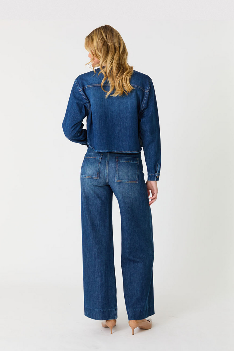 Maeve Pool Blue Wide Leg