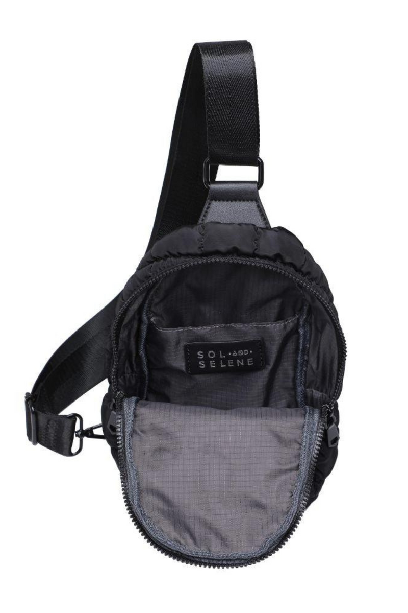 Rejuvenate Black Sling Backpack