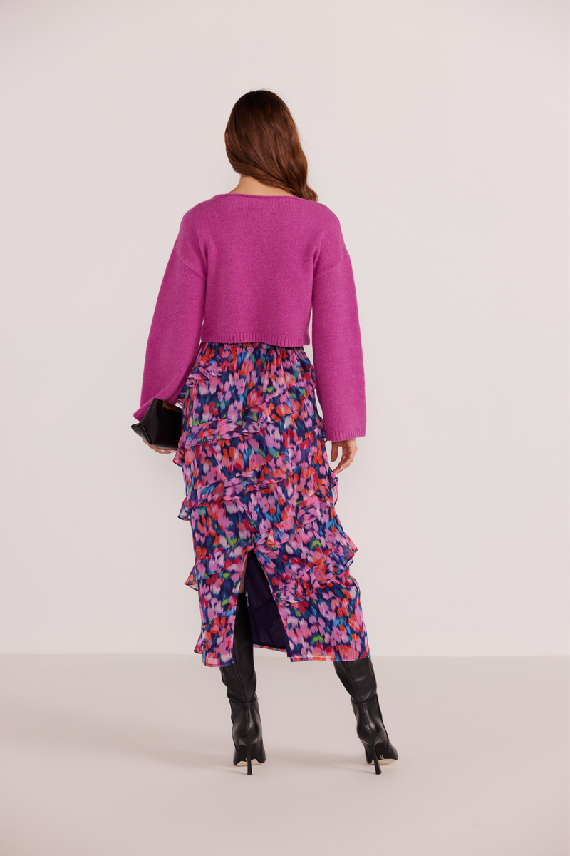 Elissa Magenta Cropped Sweater