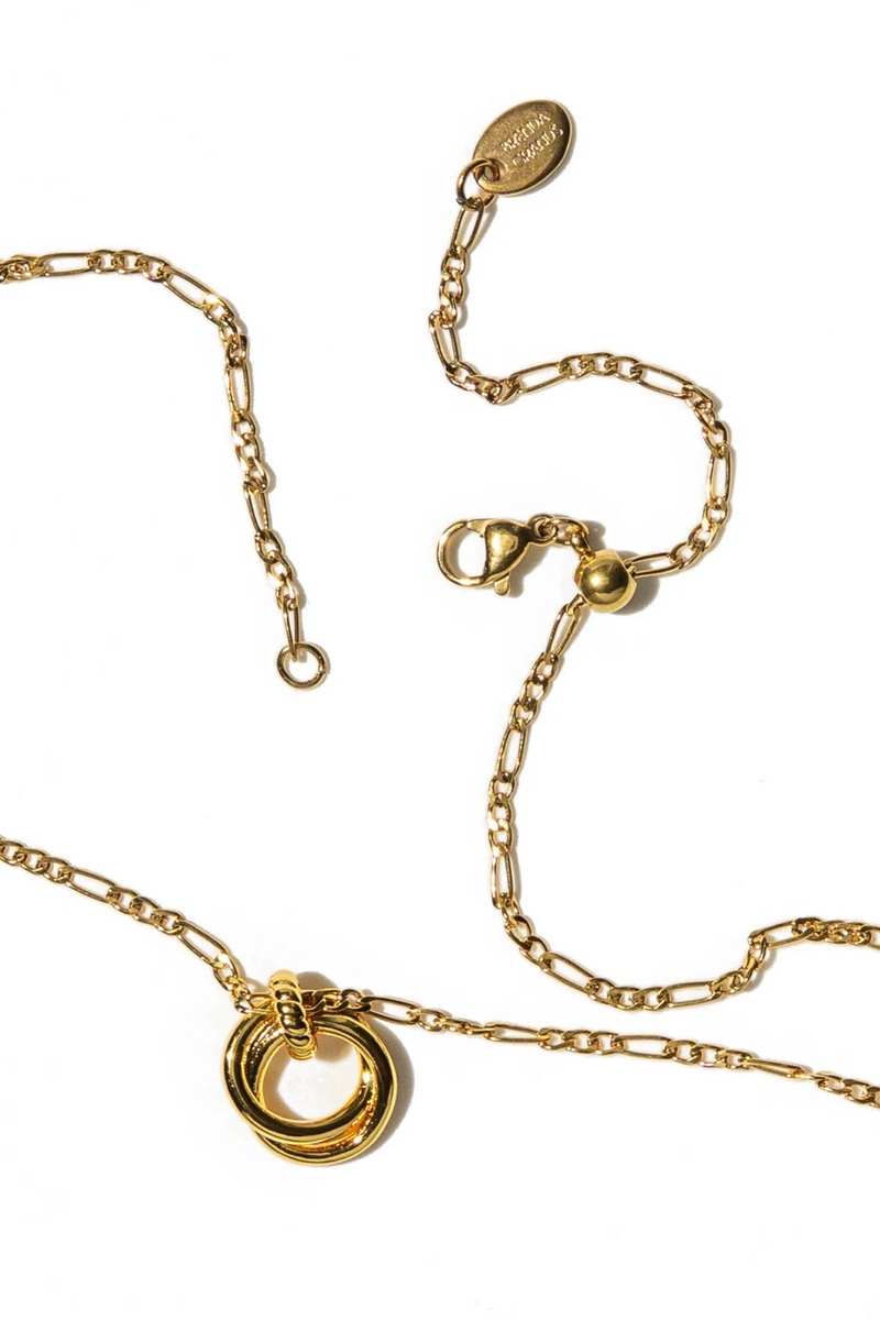 Gold Looped Duo Necklace