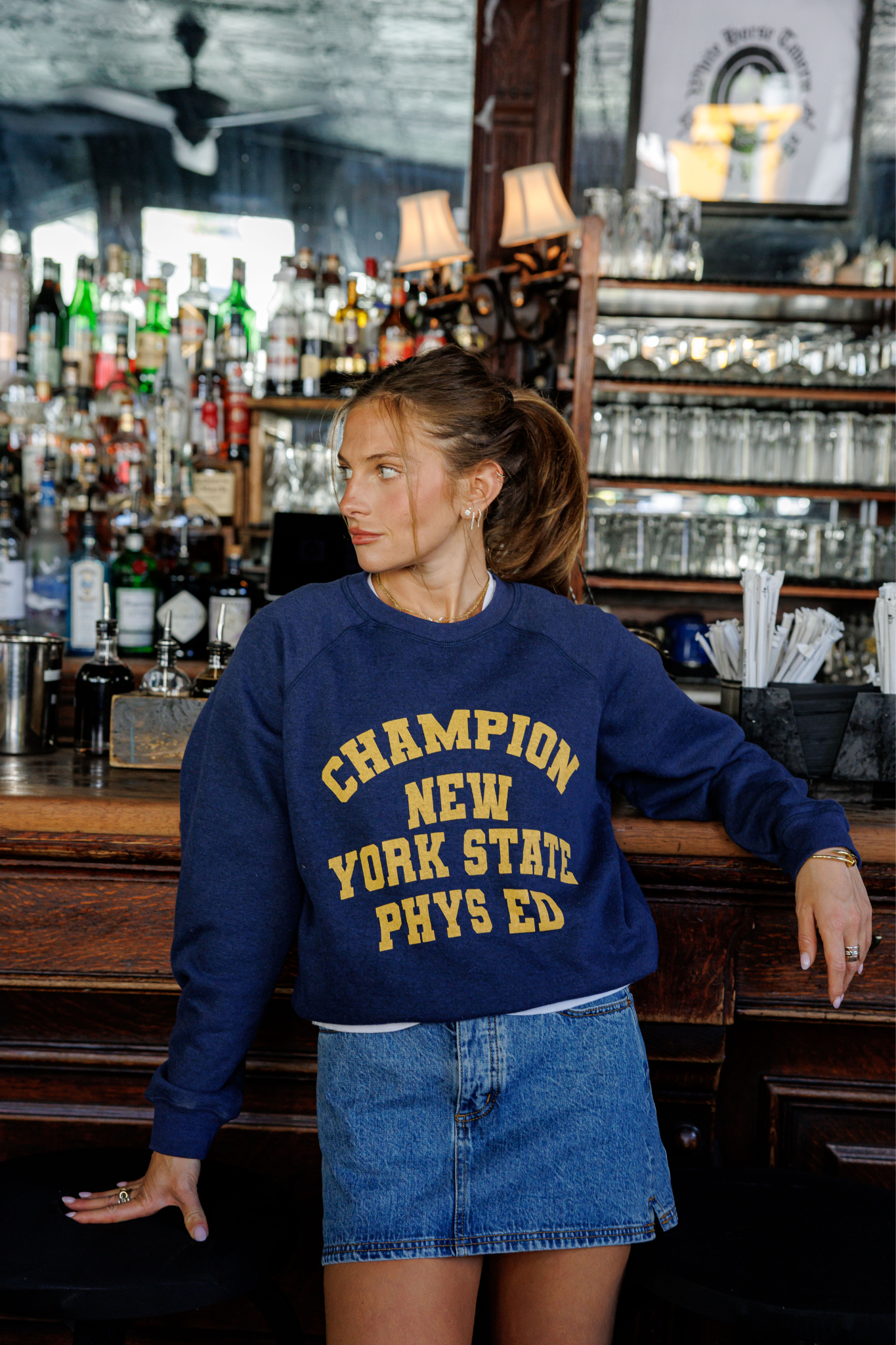 NY Phys Ed Raglan Crew