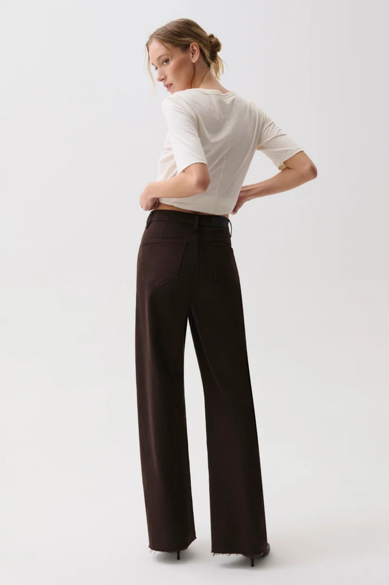 Penny Mocha High Rise Wide Leg