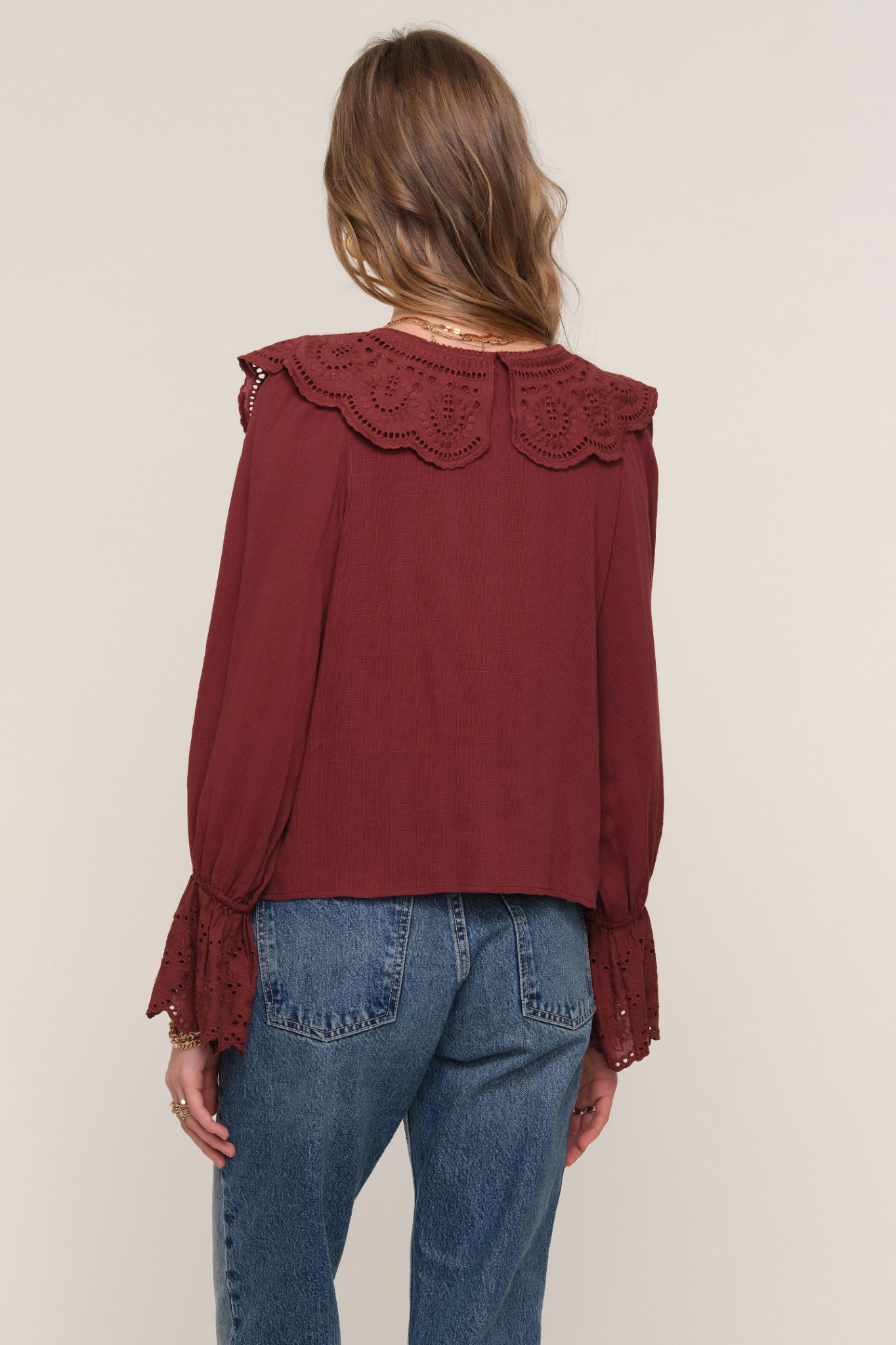 Dolly Merlot Blouse