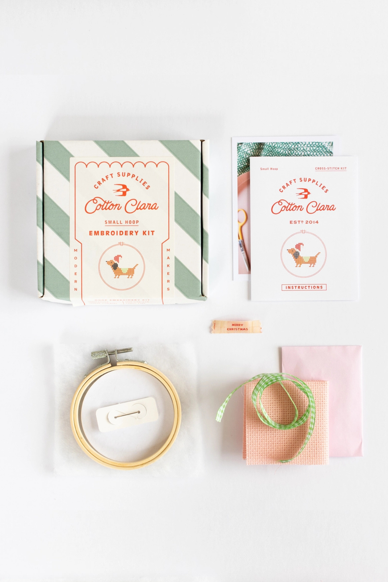 Christmas Dachshund Cross Stitch Kit