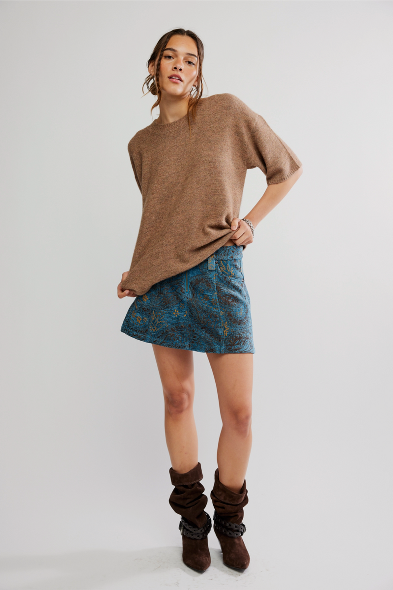 Margot Brown Melange Sweater Tee