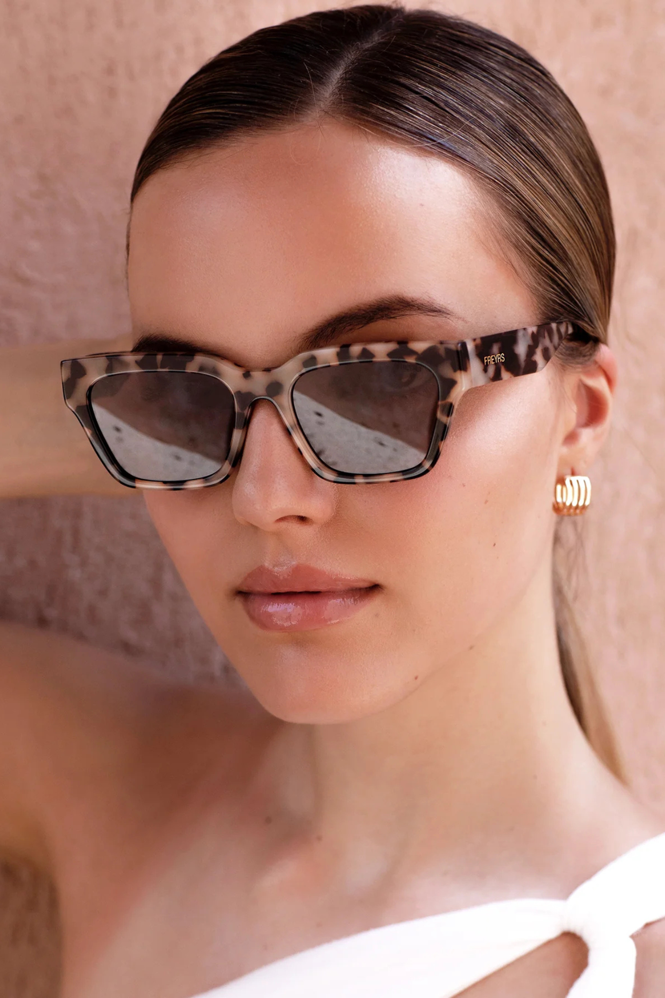 Hayden Milky Tortoise Acetate Sunglasses