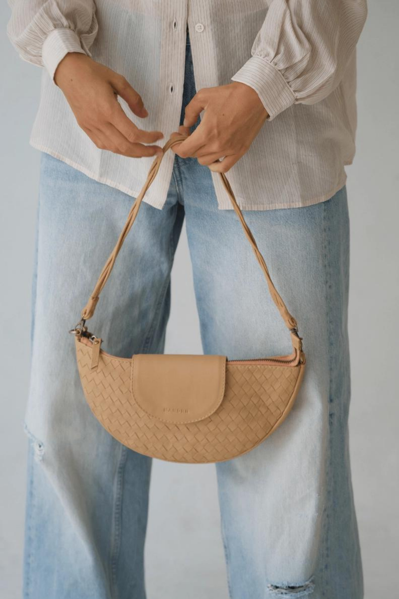 Naomi Woven Bag - Sand