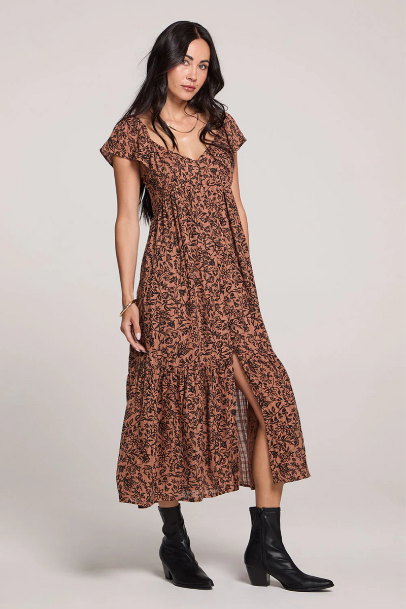 Sunraya Chestnut Maxi Dress