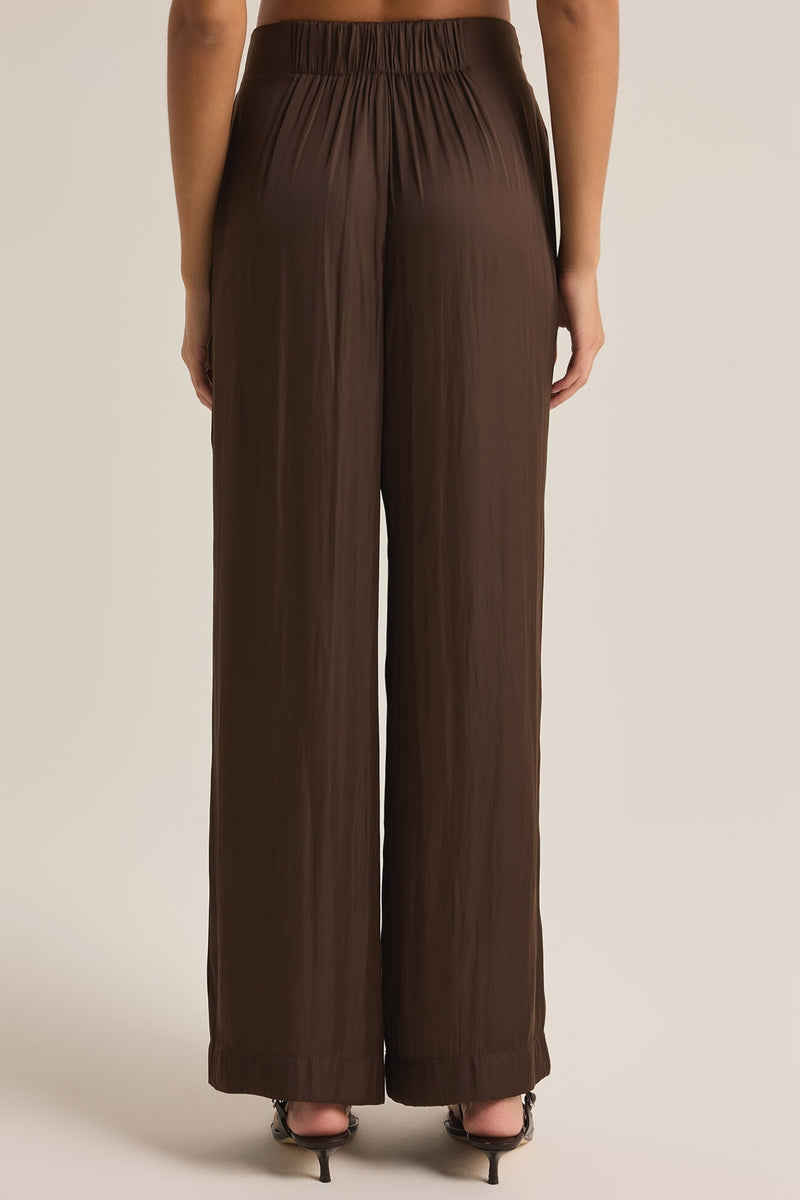 Lisse Dark Chocolate Wide Leg Pant