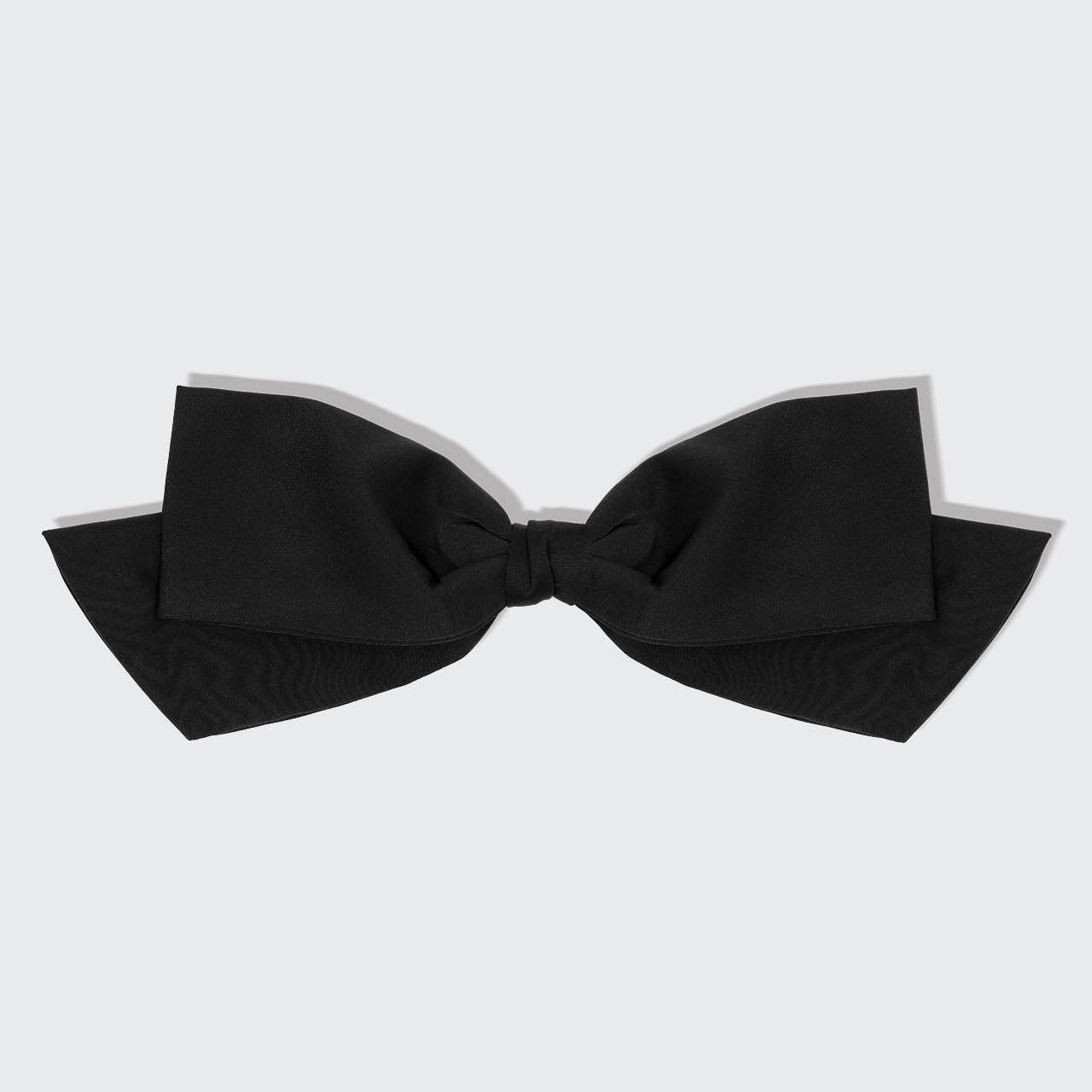 Black Fabric Bow Hair Clip