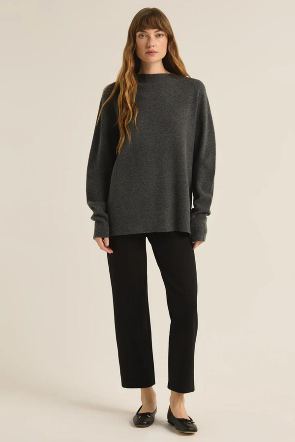 Gia Charcoal Heather Sweater