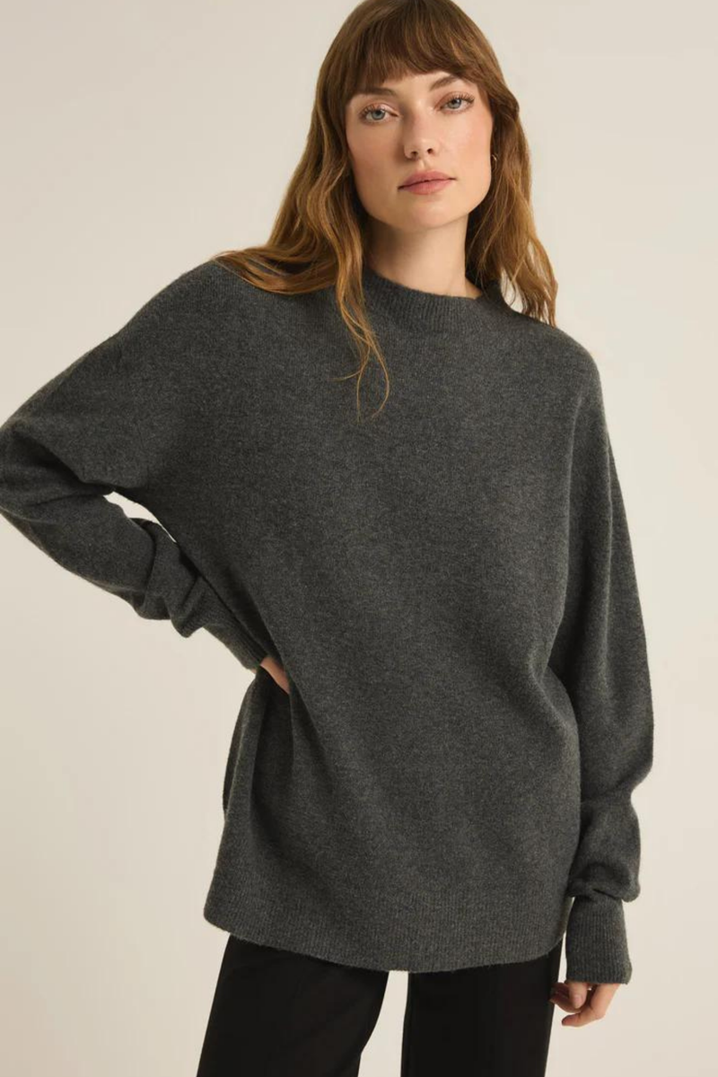 Gia Charcoal Heather Sweater