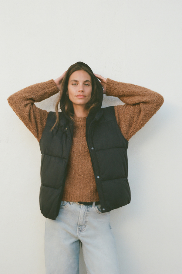 Essential Black Puffer Vest