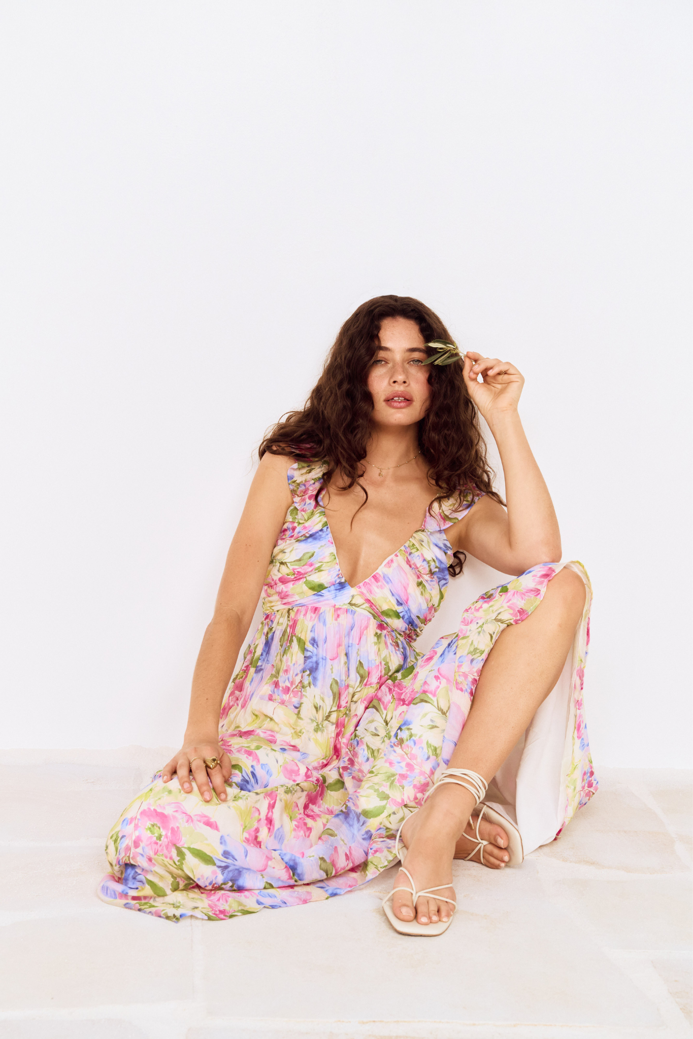 Celina Watercolor Floral Maxi
