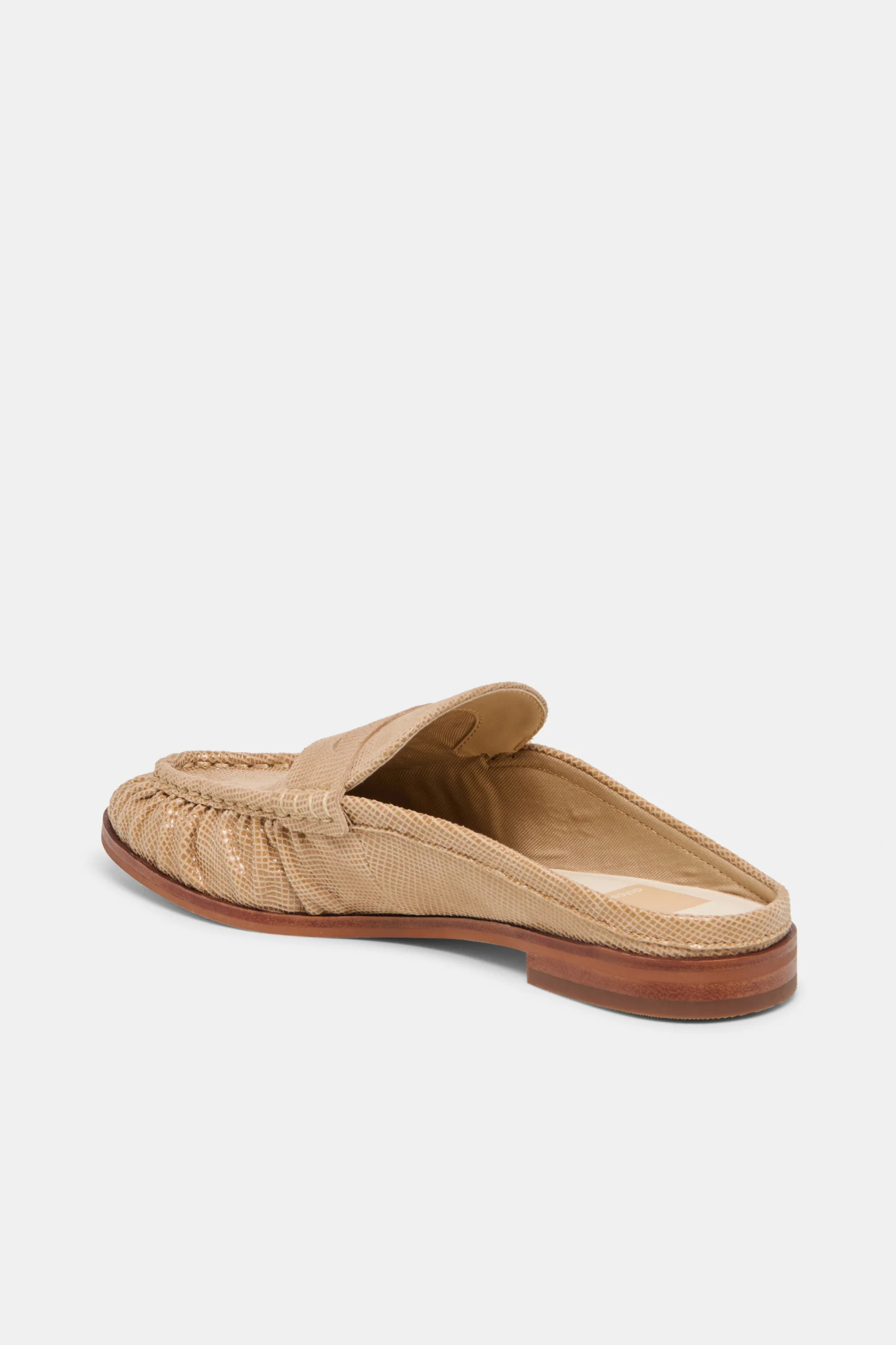 Betzy Latte Embossed Suede Loafer