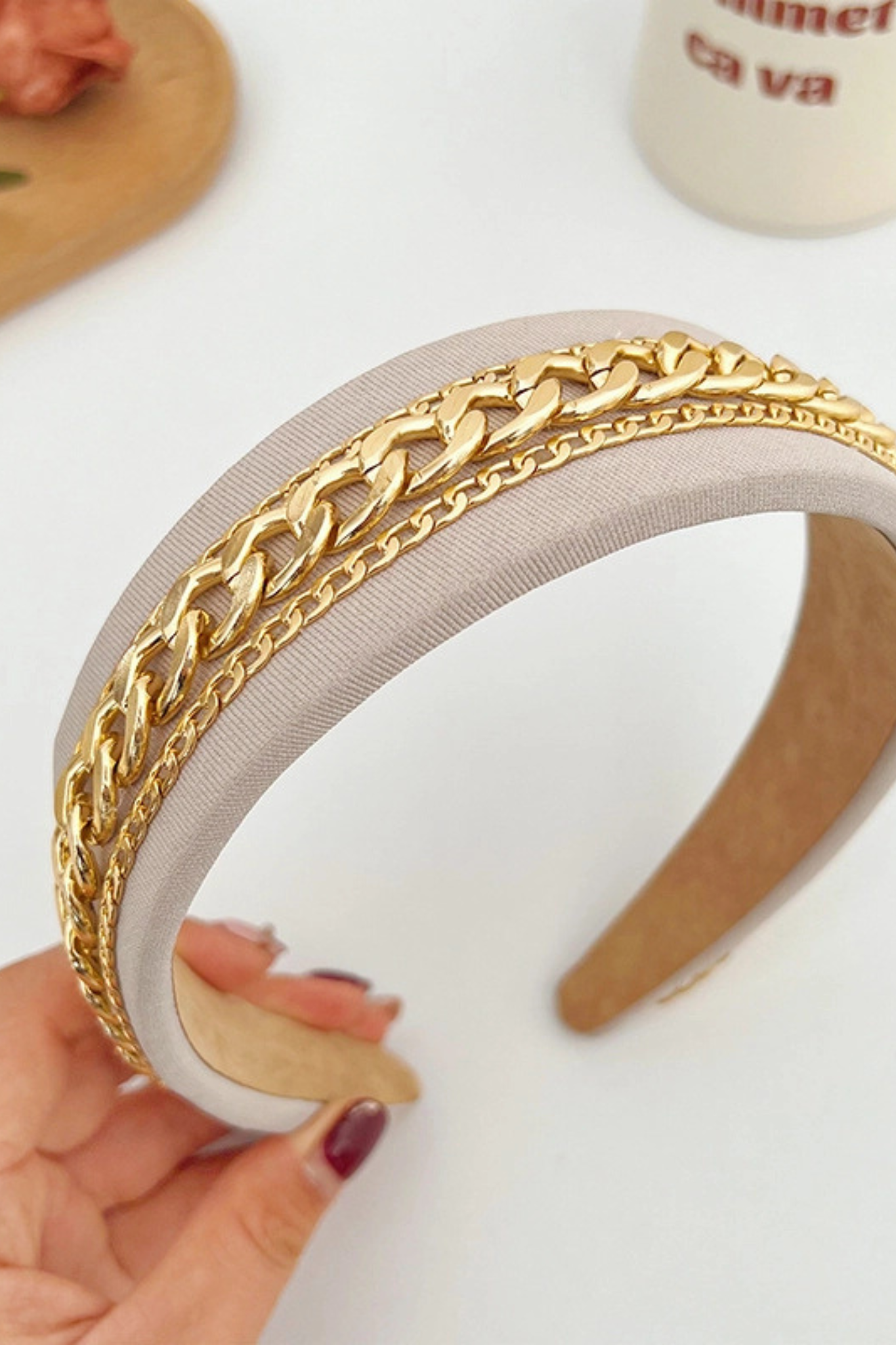 Taupe Chain Link Headband