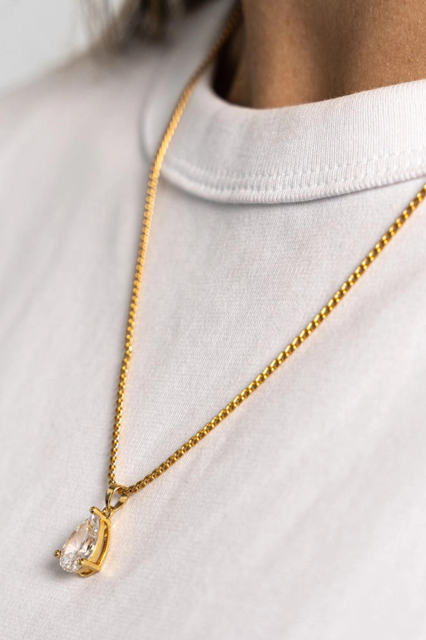 Pear Pendant Necklace