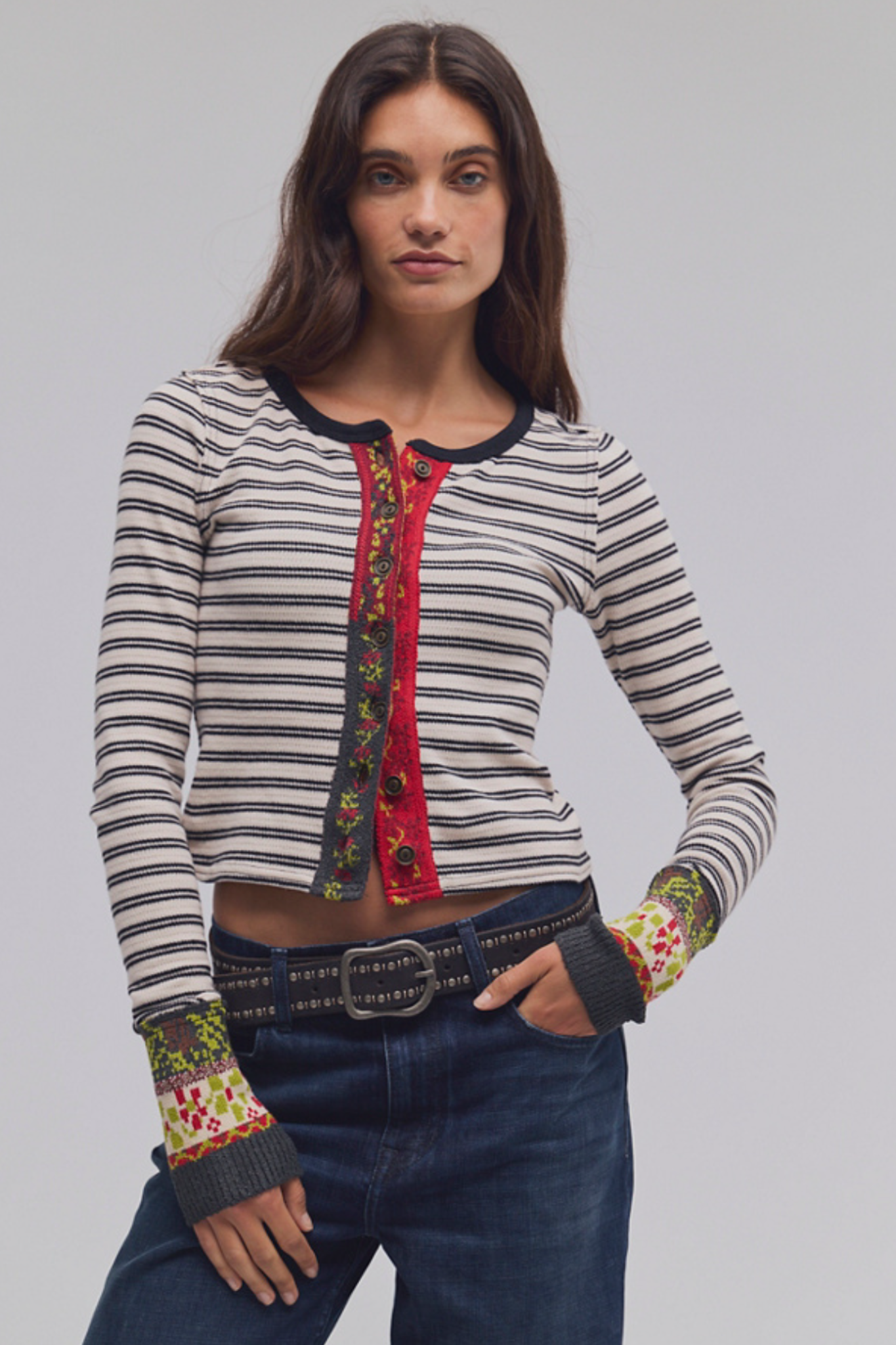 Noa Tea Striped Cardi