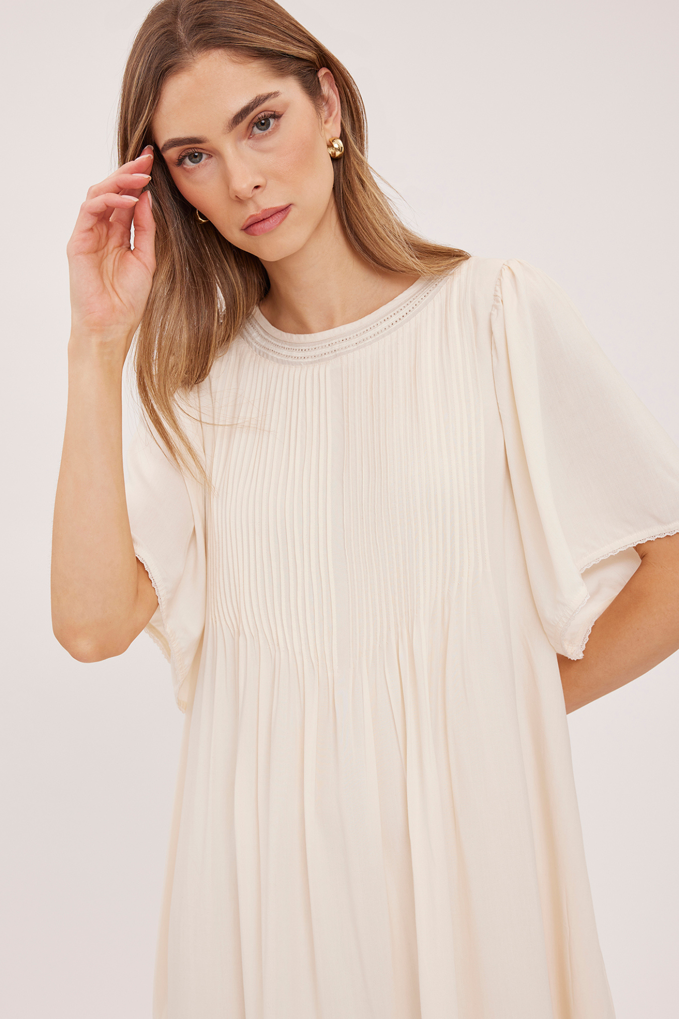 Heidi Cream Mini Dress