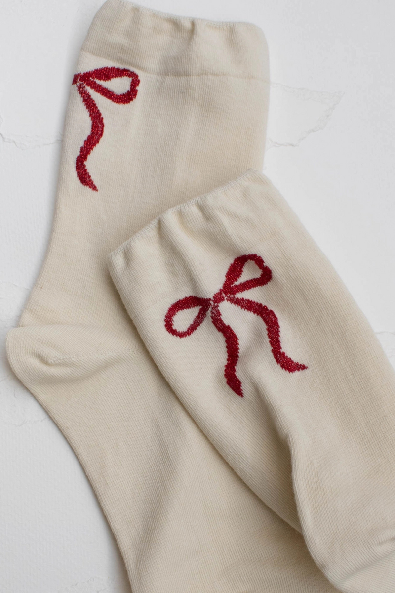 Ribbon Bow Socks